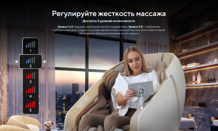 Массажное кресло Ergonova Organic LUX X Grey